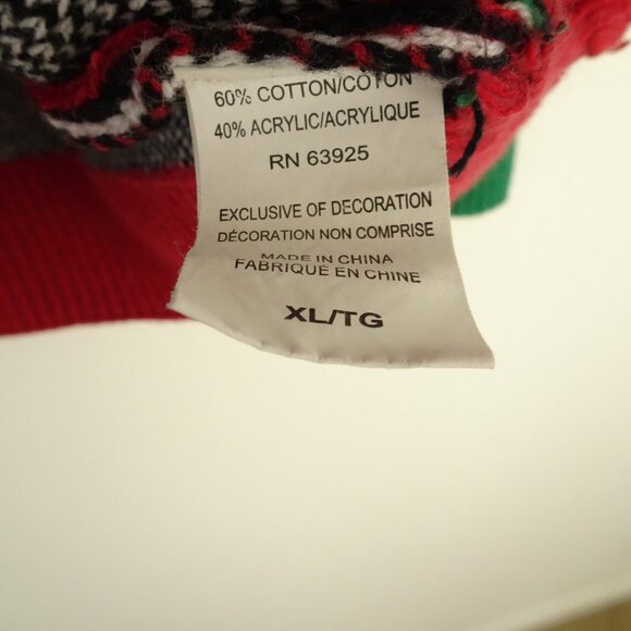 Ugly Christmas Sweater Rudolph Red Nose Reindeer XL - Picture 4 of 5